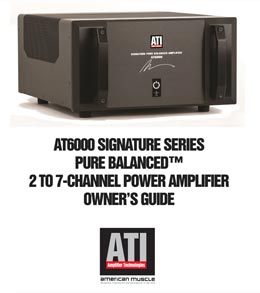 ATI audio power amplifier user manual